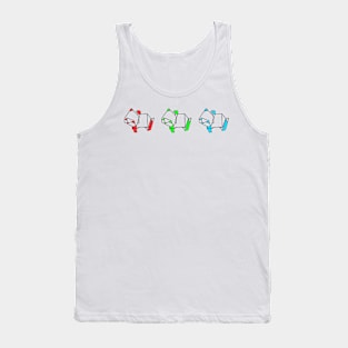 Pandas Colorful Origami Modern Panda Lover Gift Bear Tank Top